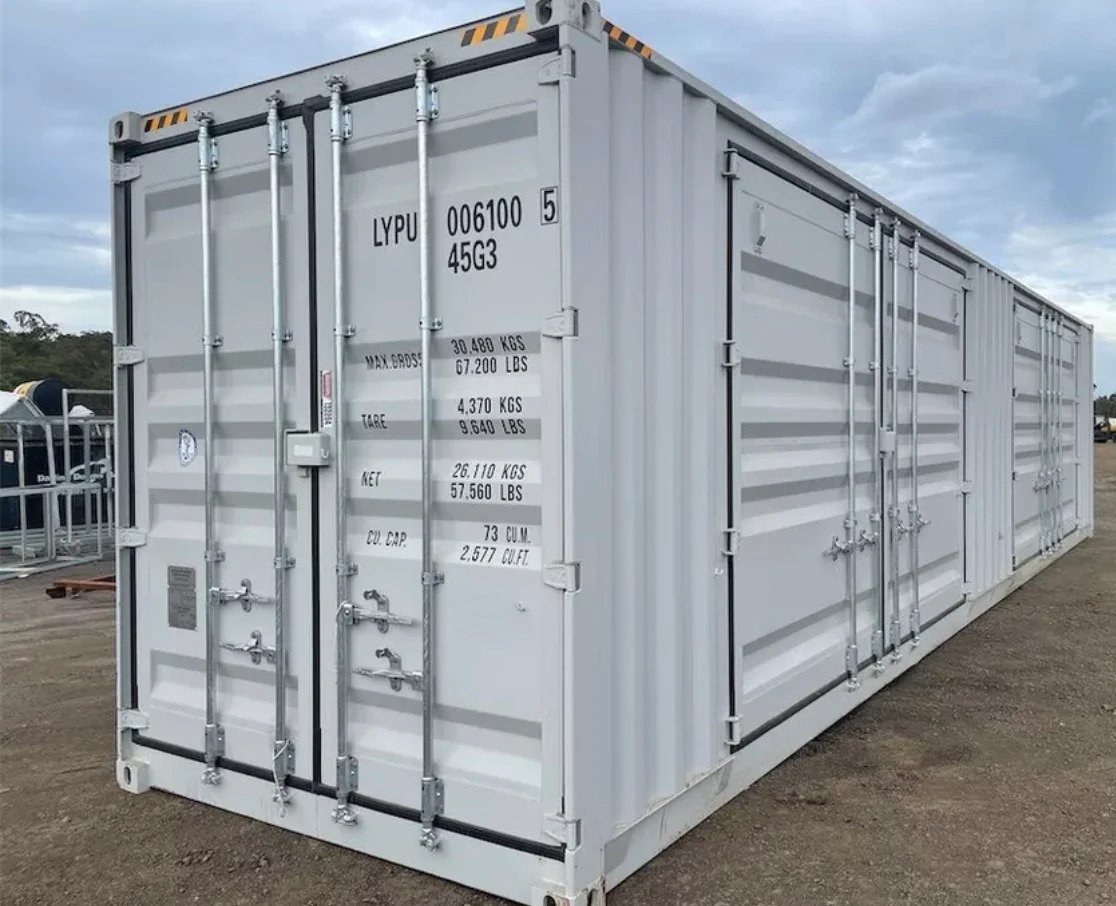 Contenedor marítimo High Cube de 40 pies 1 Contenedor marítimo High Cube de 40 pies con 4 puertas laterales - Imagen 1