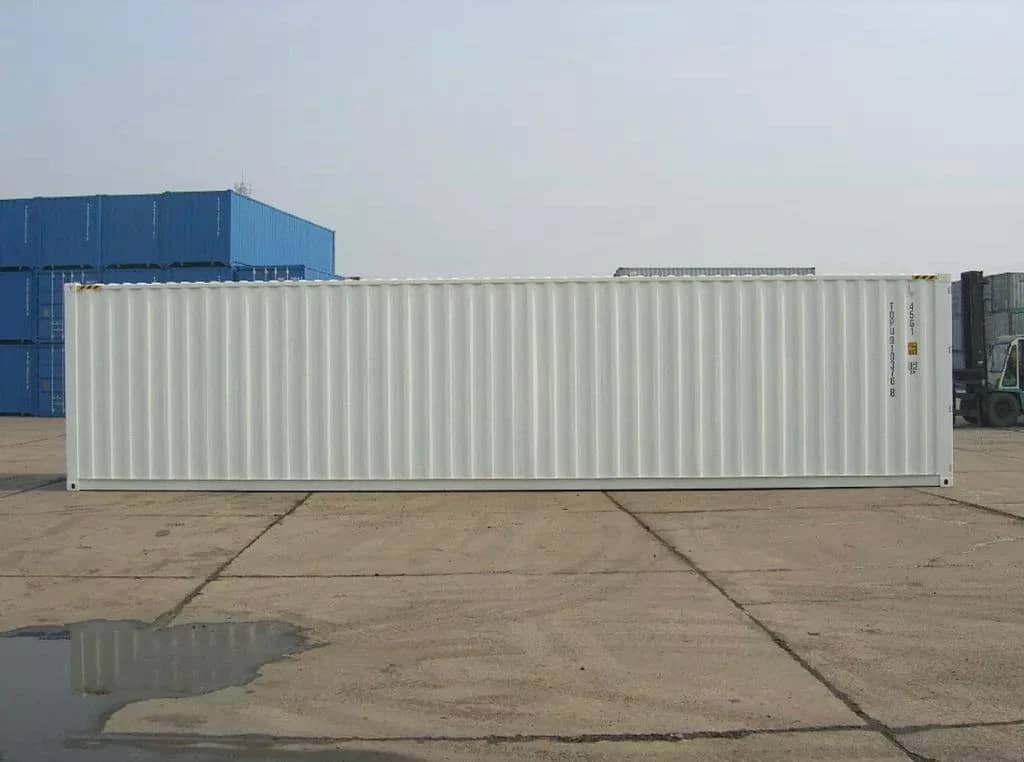 Contenedor marítimo blanco 1 Contenedor marítimo blanco de 40 pies – nuevo - Imagen 1